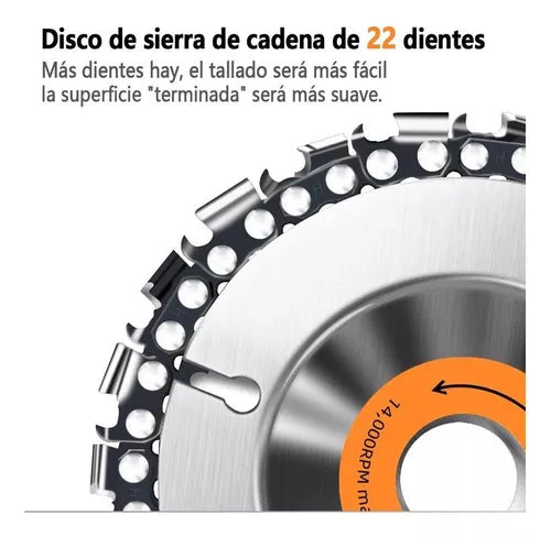 Disco Sierra Cadena para Esmeril Angular 4" de 22 Dientes