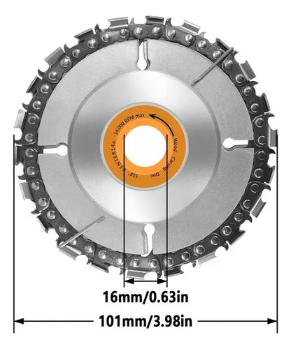 Disco Sierra Cadena para Esmeril Angular 4" de 22 Dientes