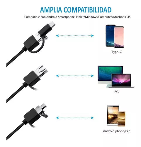 Cámara Endoscópica 2m USB Tipo C Android